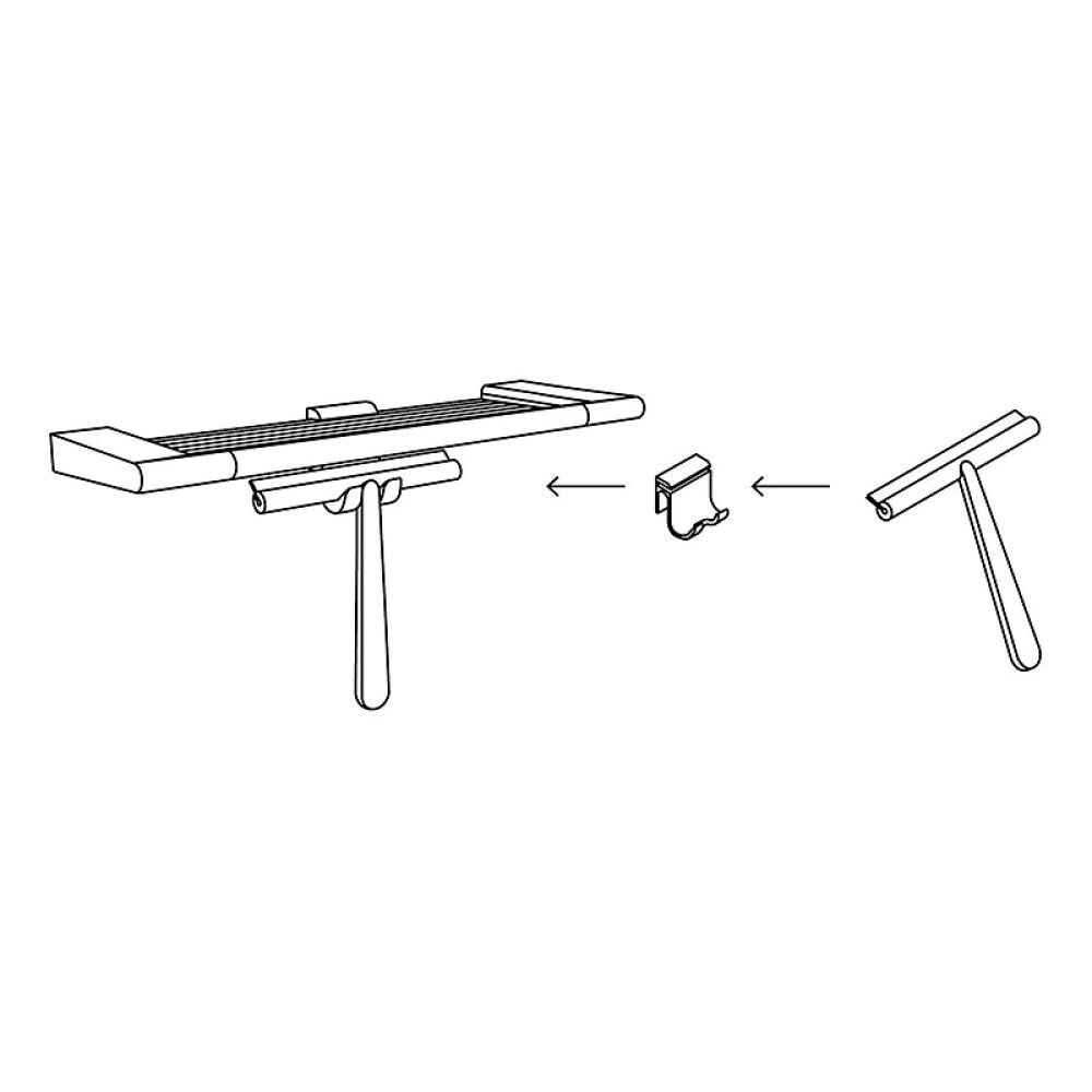 Sturtuskafa með veggfestingu Pressalit matt svört