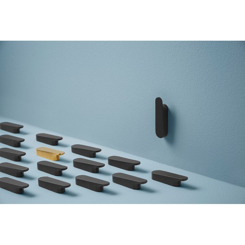 Snagi einfaldur Pressalit Style matt svartur 2stk