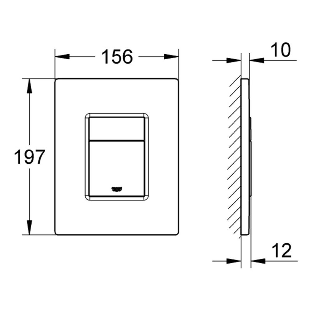 Skolspjald Grohe Cosmopolitan burstað svart