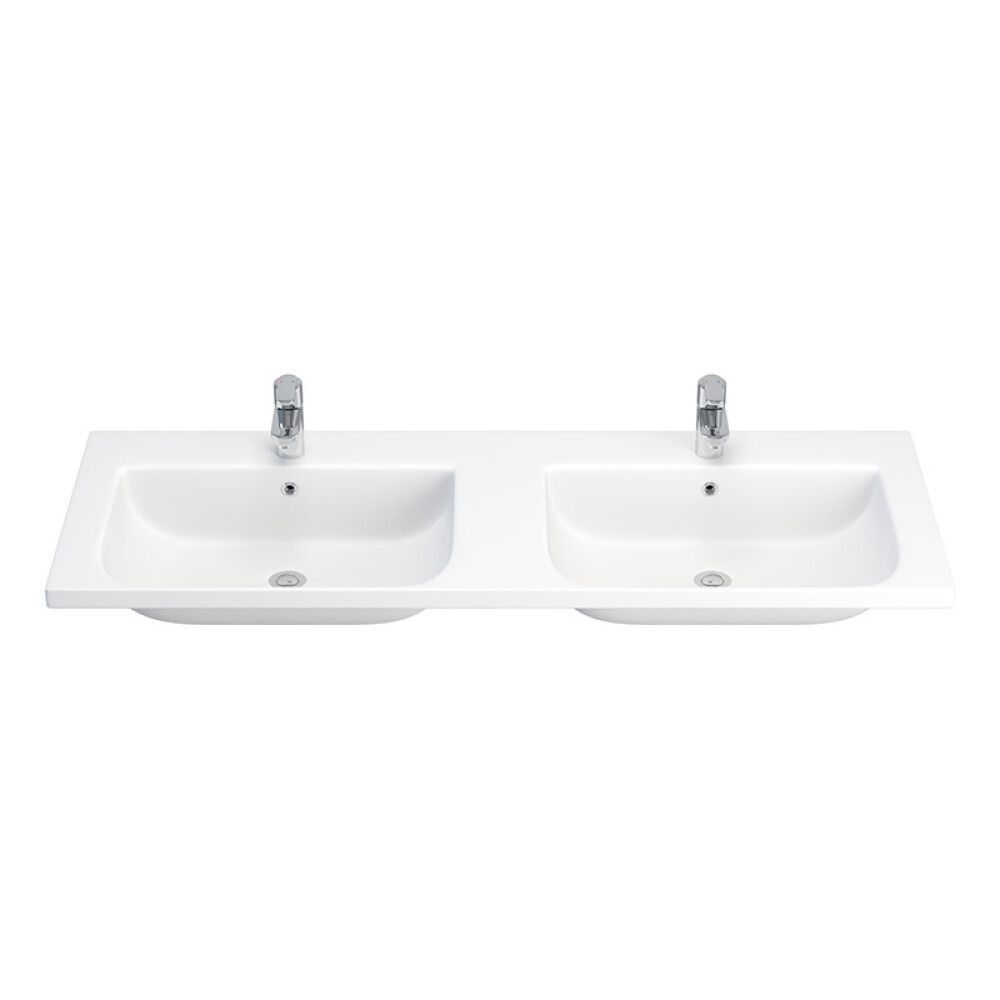 Handlaug tvöföld 120 cm Nord Moderne hvít