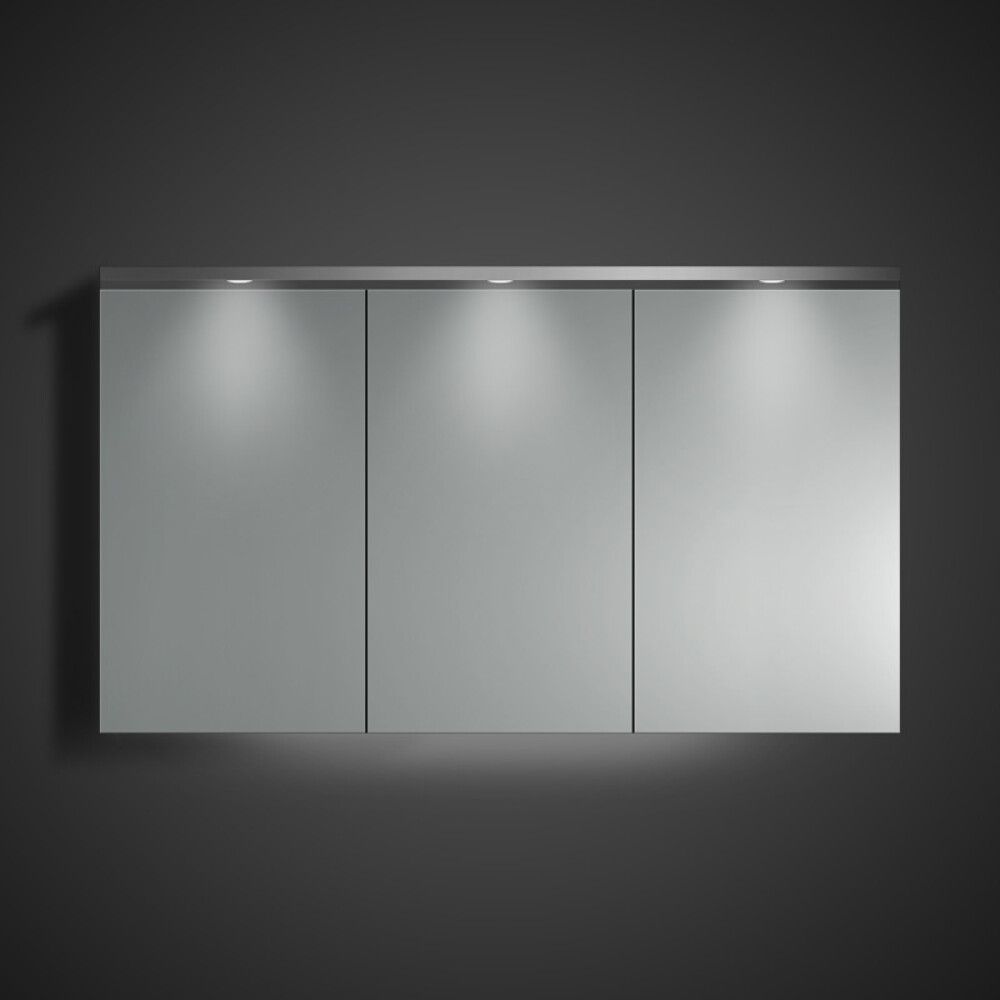 Speglaskápur rúnaður matt grár 120x70 Skärgård