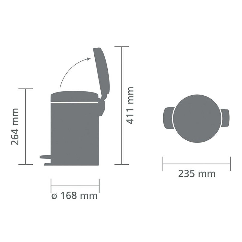 Ruslatunna Newicon 3L matt svört
