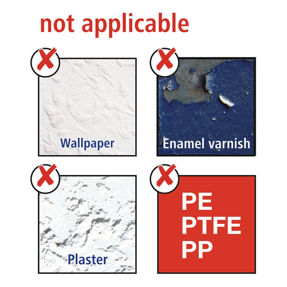 Krókur Tesa Moon límdur króm