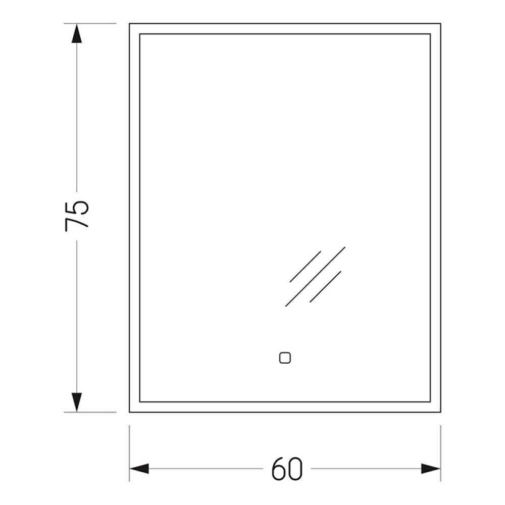 Spegill LED rammi 60x75 Skärgård