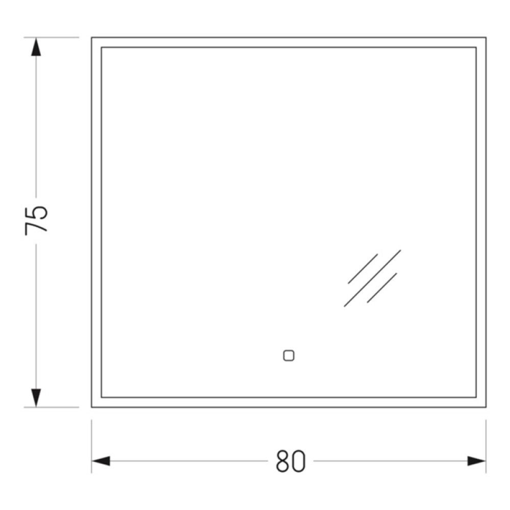 Spegill LED rammi 80x75 Skärgård