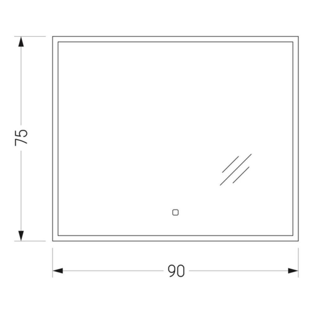 Spegill LED rammi 90x75 Skärgård