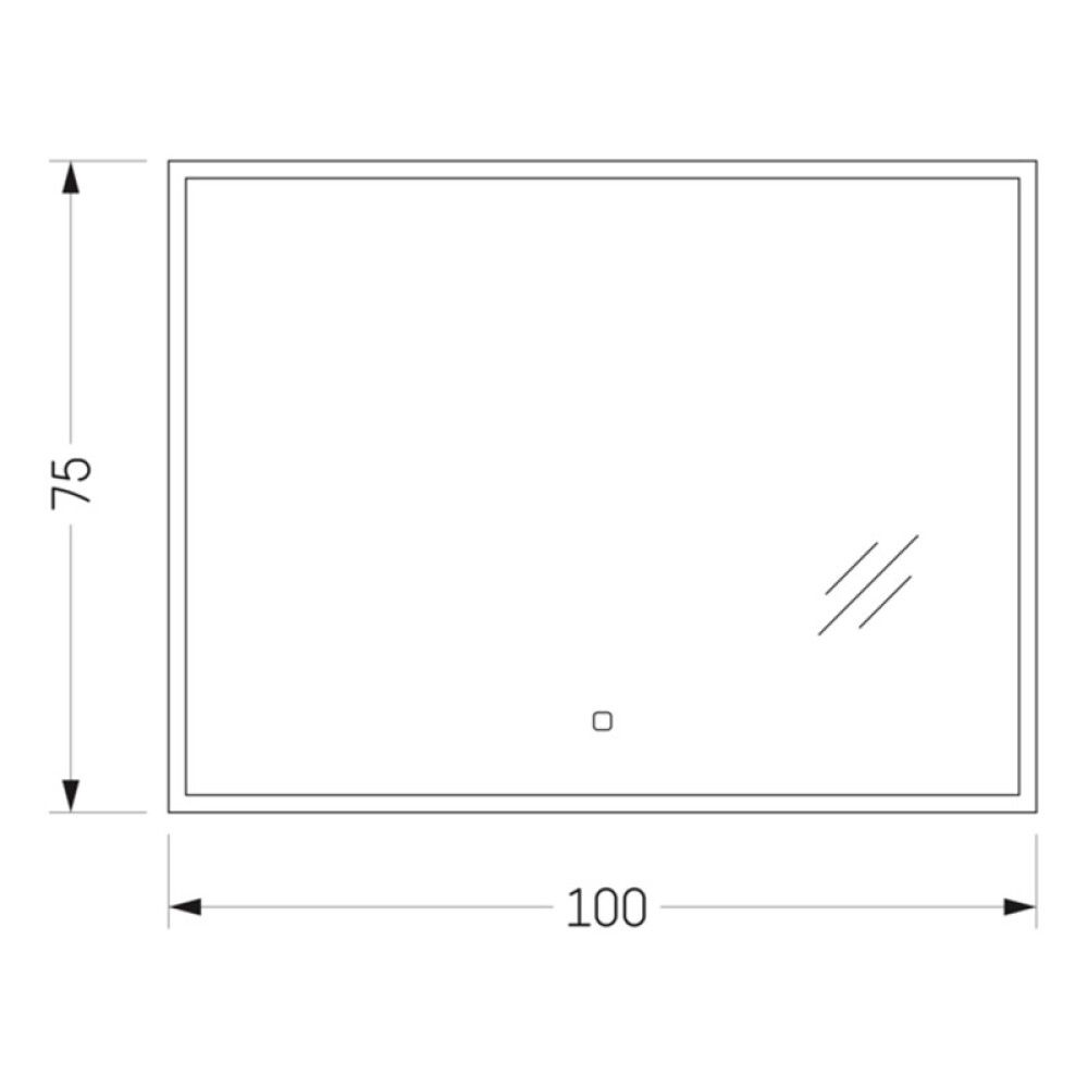 Spegill LED rammi 100x75 Skärgård