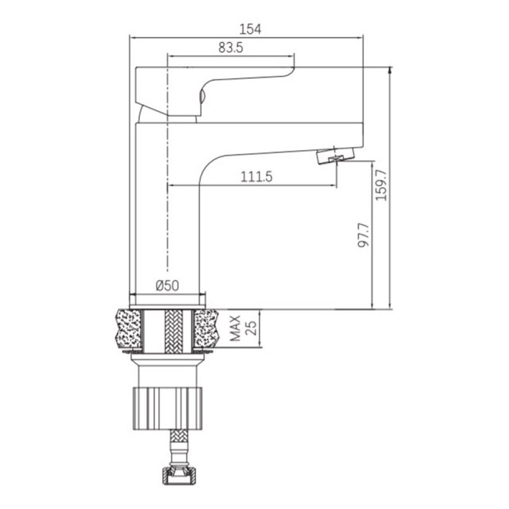 Handlaugartæki Camargue Samsø Nexø Matt svart