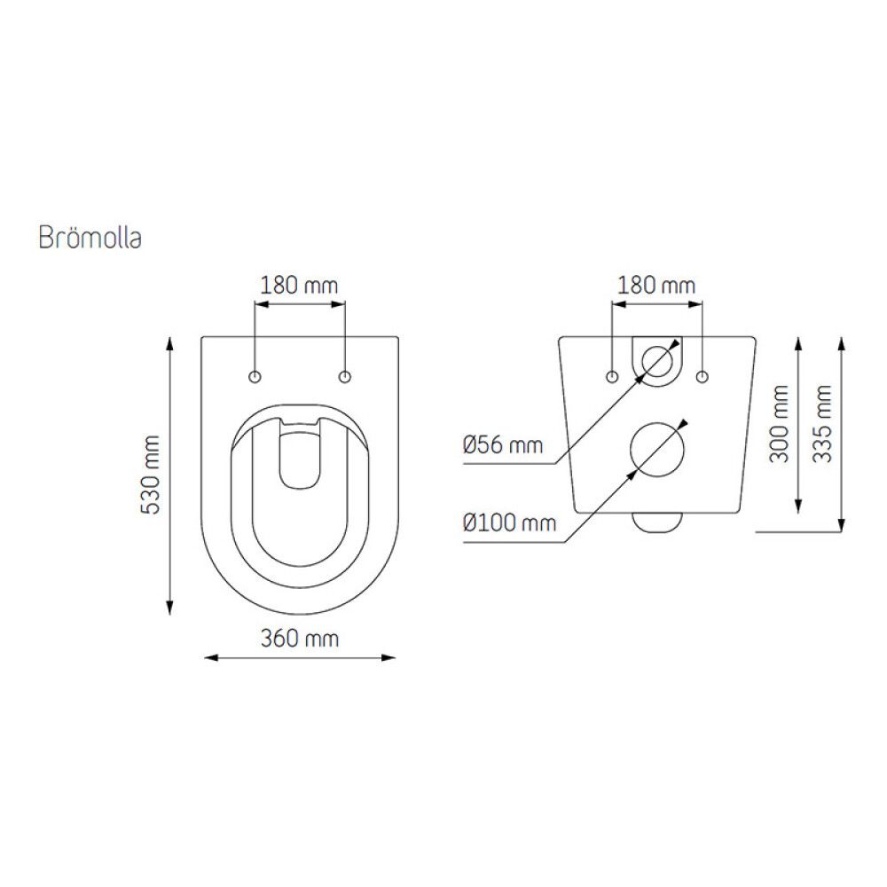 Vegghengt salerni Bromölla hvítt 52 cm Skärgård