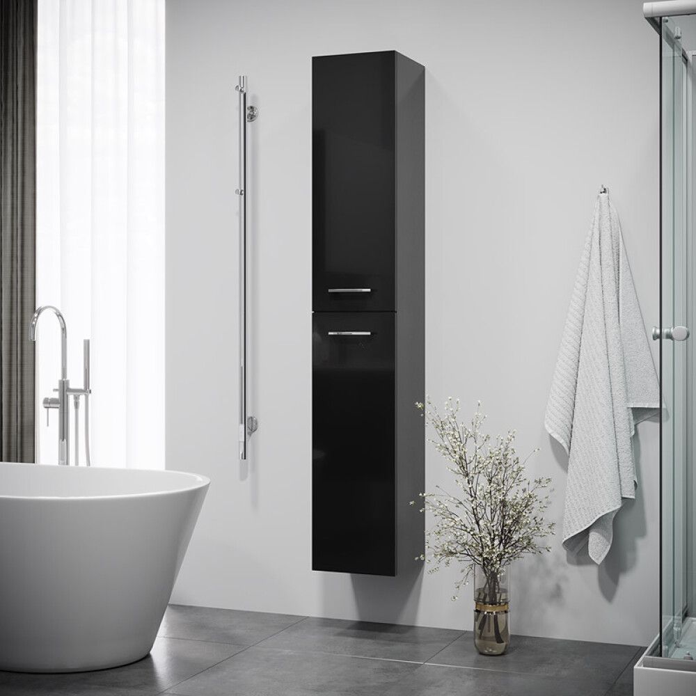 Baðskápur hár 186cm Bath Deluxe Camden Svartur