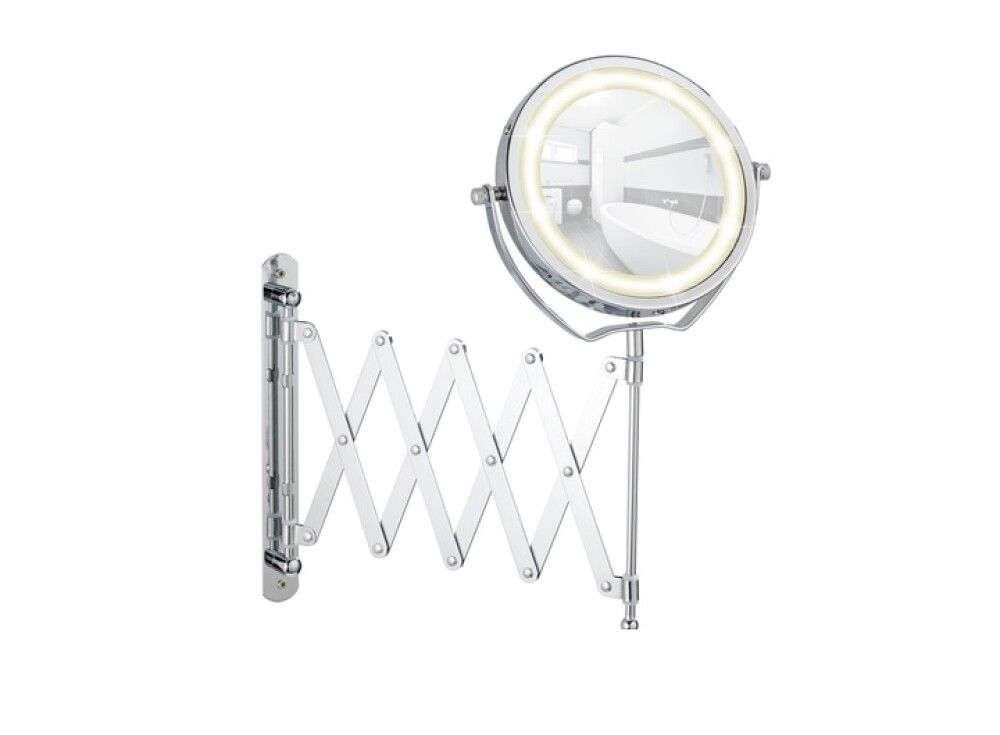 Snyrtispegill veggfestur með LED Ø15cm Wenko