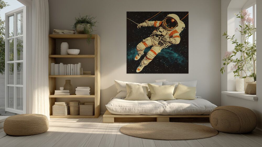 Hljóðvistarmynd geimfari 1 1220x1220x20 mm InEx