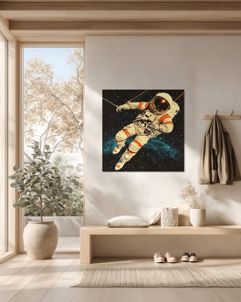 Hljóðvistarmynd geimfari 1 1220x1220x20 mm InEx