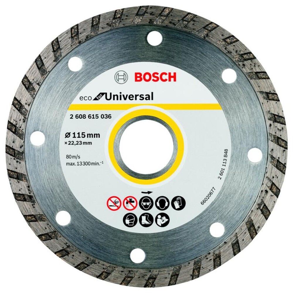 Skurðarskífa demants 115x22 mm Bosch Universal Turbo