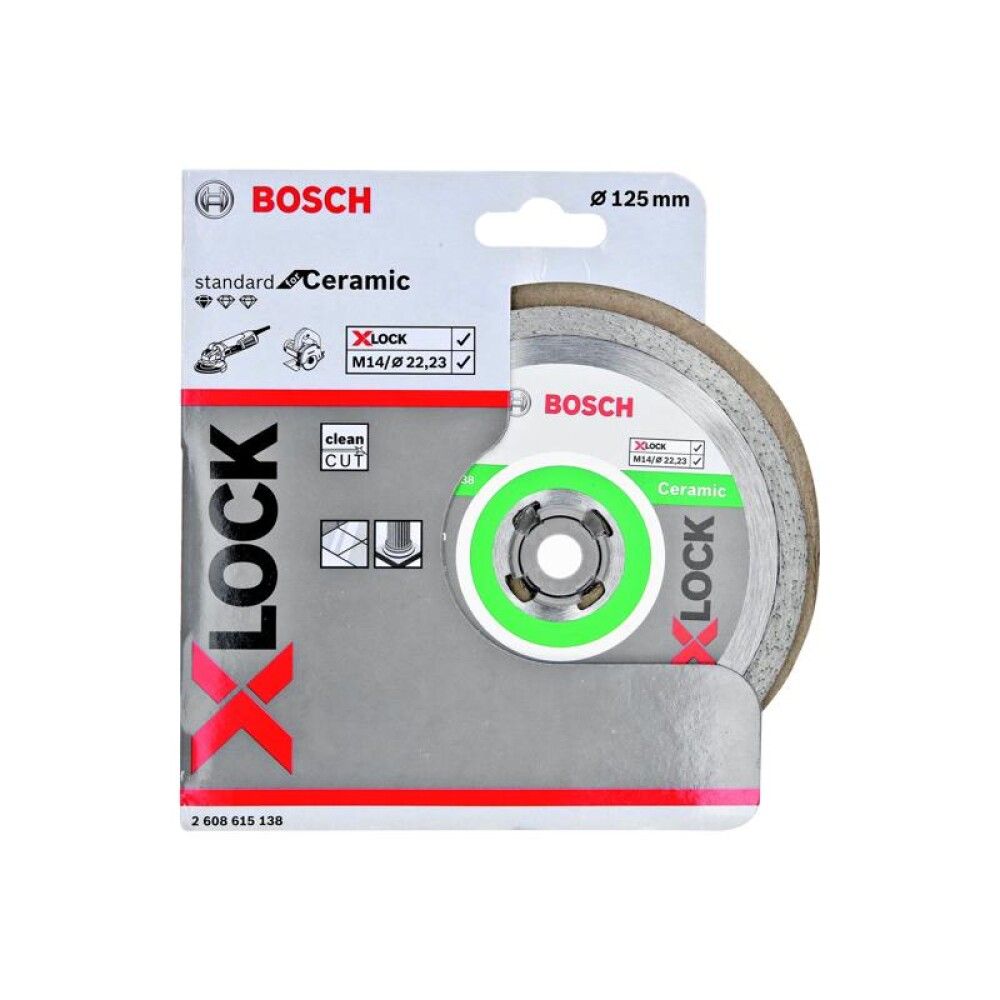 Skurðarskífa demants 125x1,6 mm Bosch Ceramic X-Lock