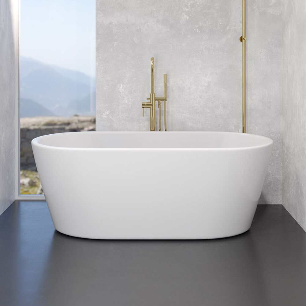 Baðkar frístandandi Visby hvítt 160x75 cm Camargue