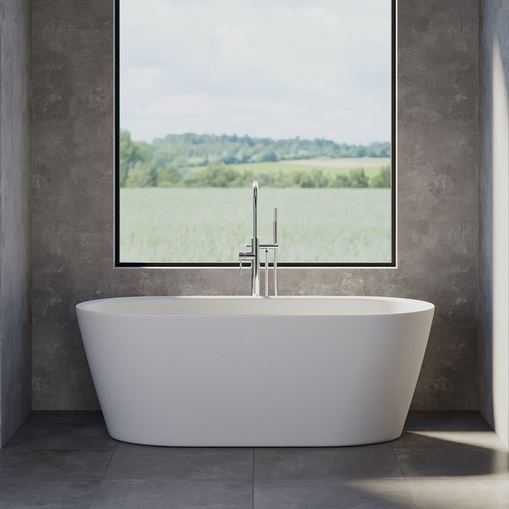 Baðkar frístandandi Visby hvítt 160x75 cm Camargue