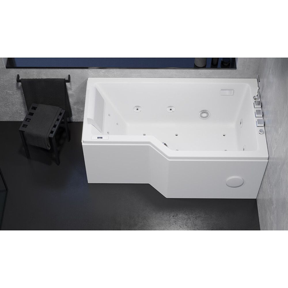 Nuddbaðkar hægri Skaraborg 150x85x63 cm Camargue