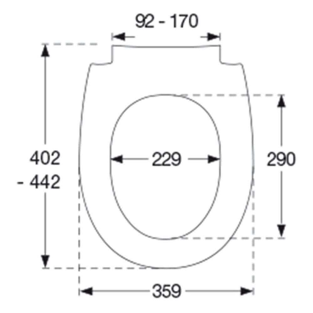 Salernisseta hæglokandi Pressalit Universal S1064 hvít