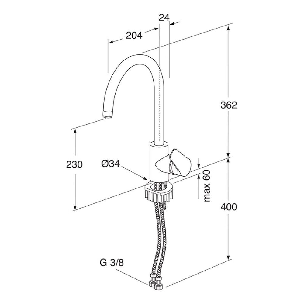 Eldhústæki Gustavsberg Dynamic króm