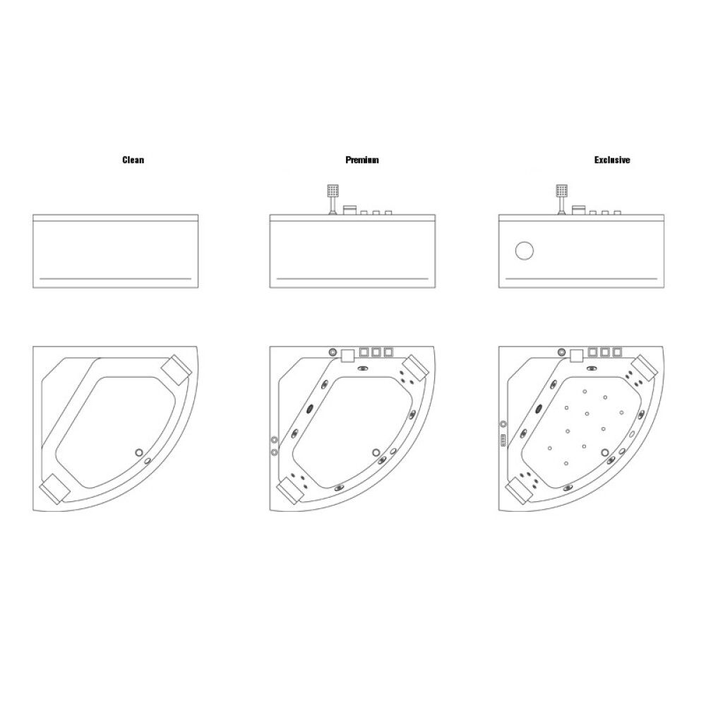 Baðkar frístandandi Camargue Uppland Clean 170x100x65 cm