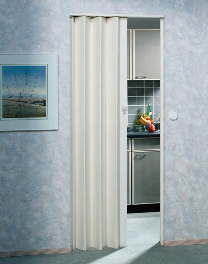 Harmonikuhurð 830x2050 mm Eurostar hvít