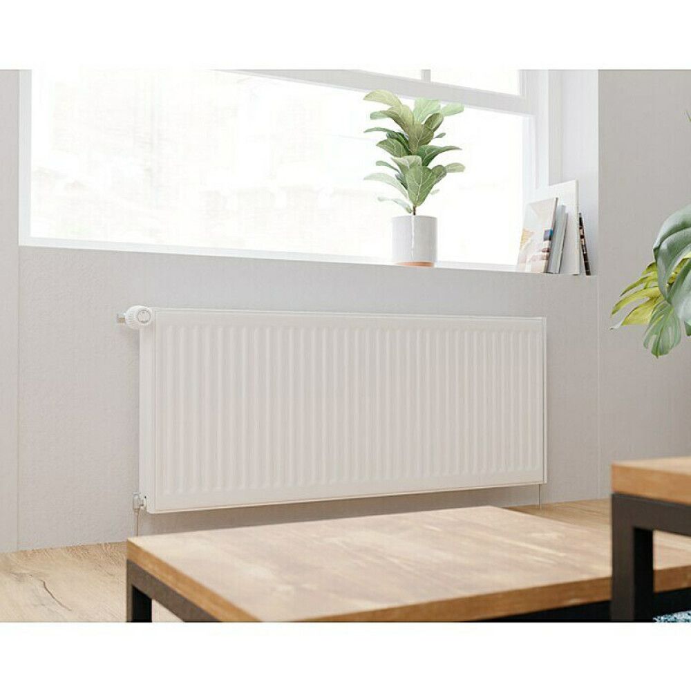 Miðstöðvarofn tvöfaldur 500x1200 mm hvítur