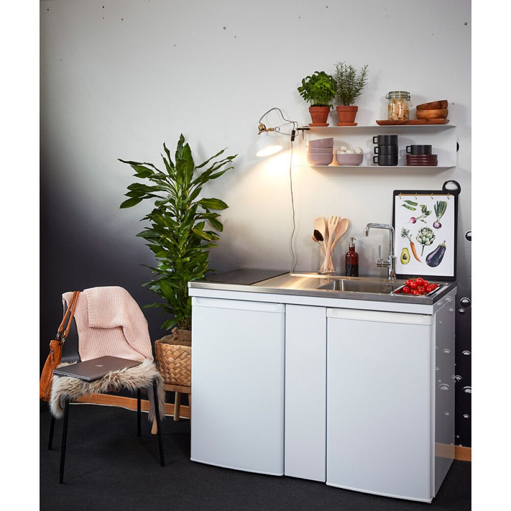 Eldhúskrókur með ísskáp og keramik helluborði Intra CUL 1200R