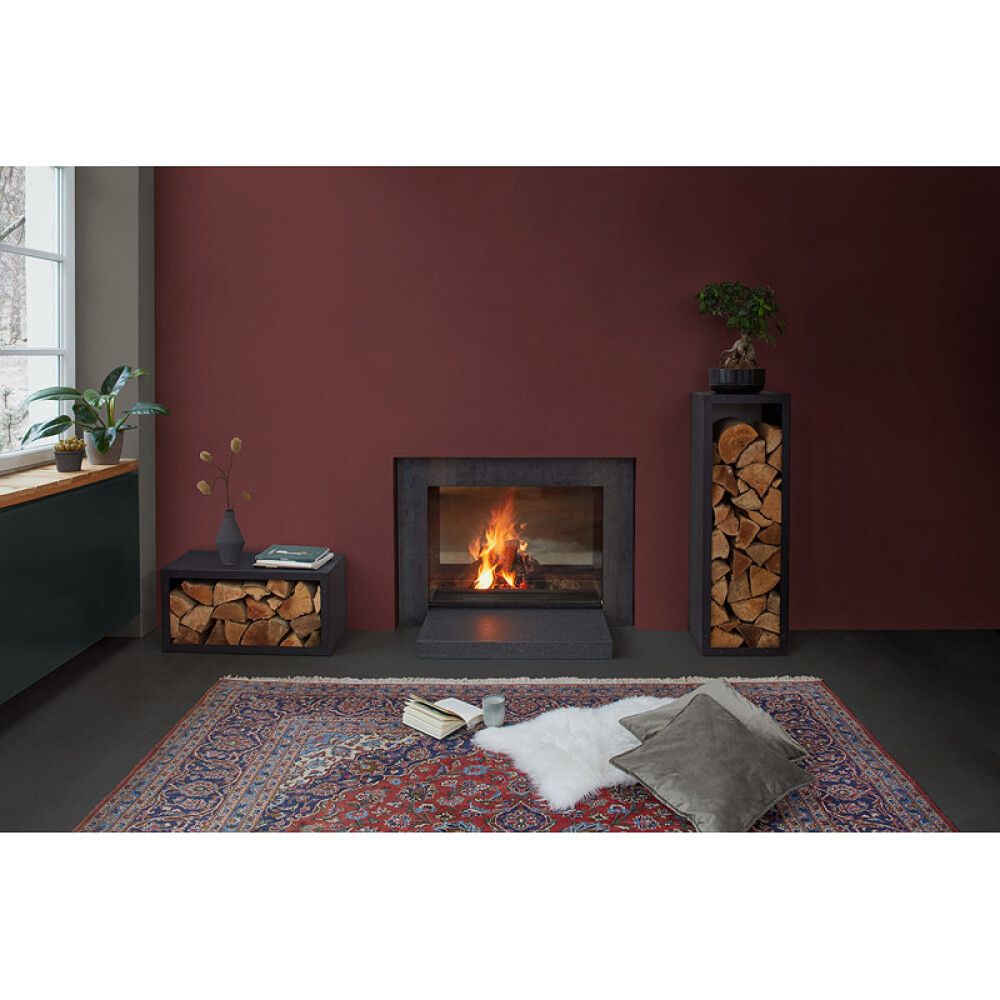 Eldiviðarhilla 116x38x35cm Dolle svört