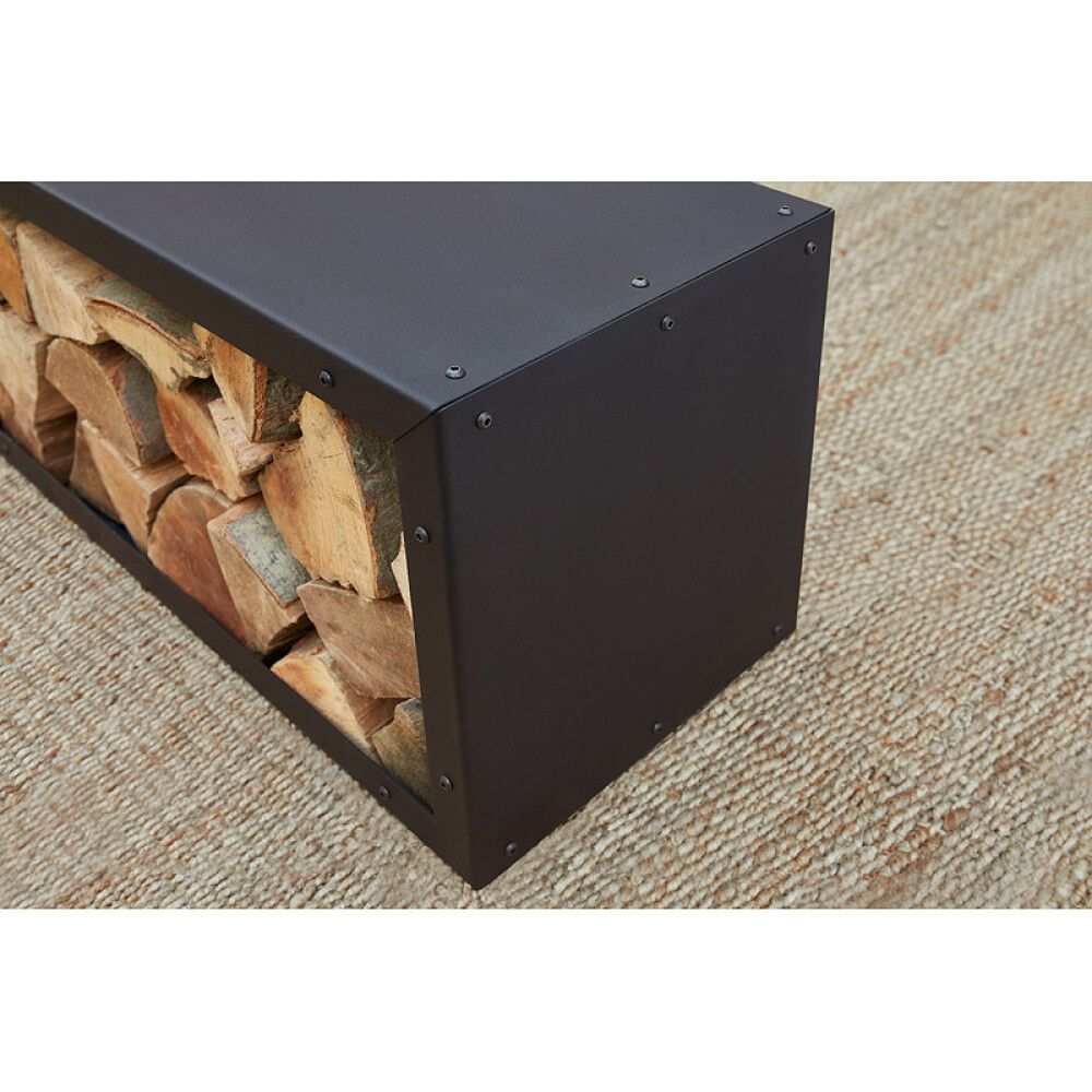 Eldiviðarhilla 116x38x35cm Dolle svört