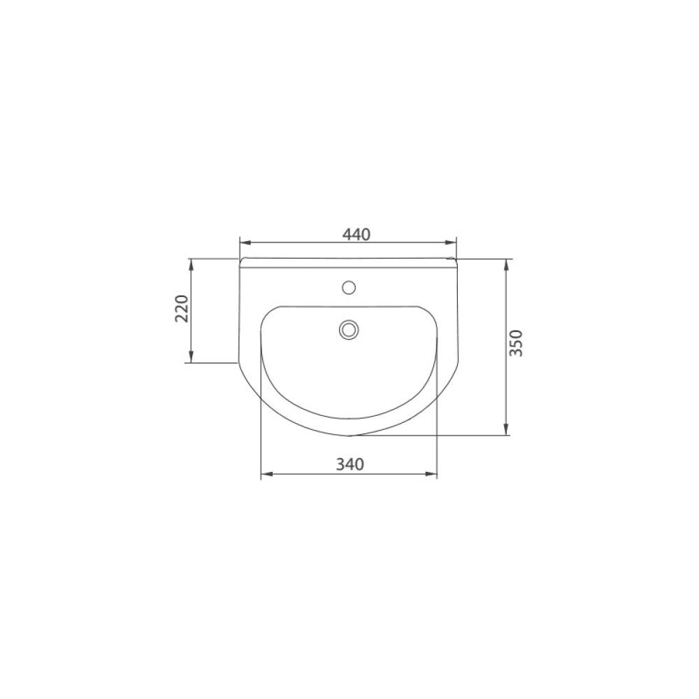 Handlaugarskápur 40cm Nortiq Milano Hvítt