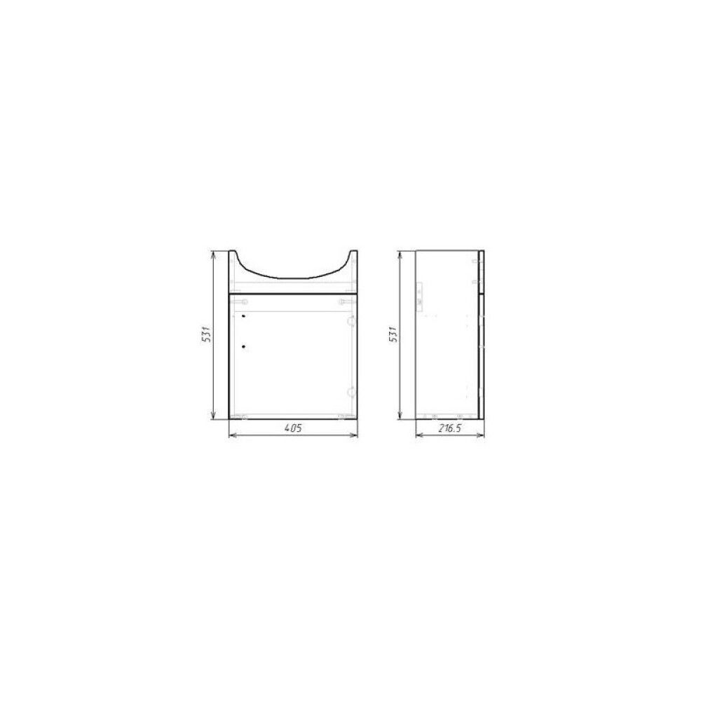 Handlaugarskápur  44cm Nortiq Milano Svartur