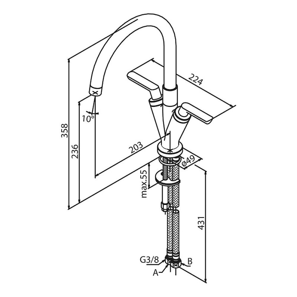 Eldhústæki Damixa Venus krom