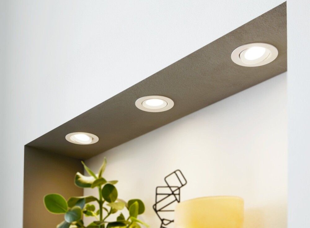 LED-innbyggður kastari Sartiano frá Eglo, þv.9 cm, hallandi,