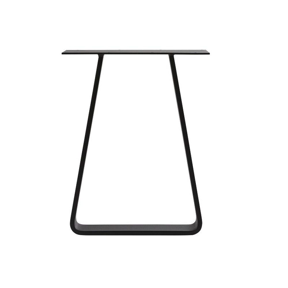 Borðfótur trapísulaga H:410 B:325 mm svartur