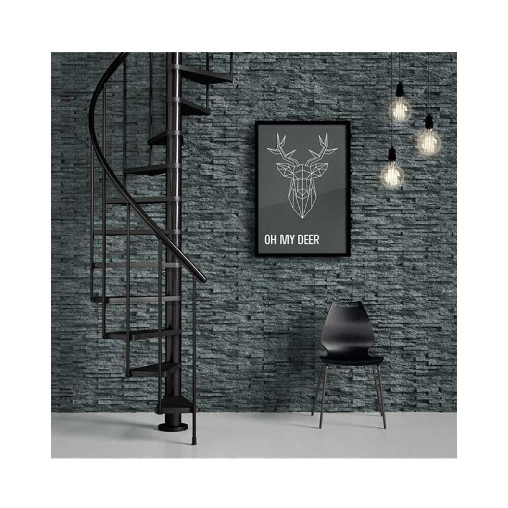 Hringstigi Ø140 cm 11 þrep 244-280 cm Calgary koksgrár