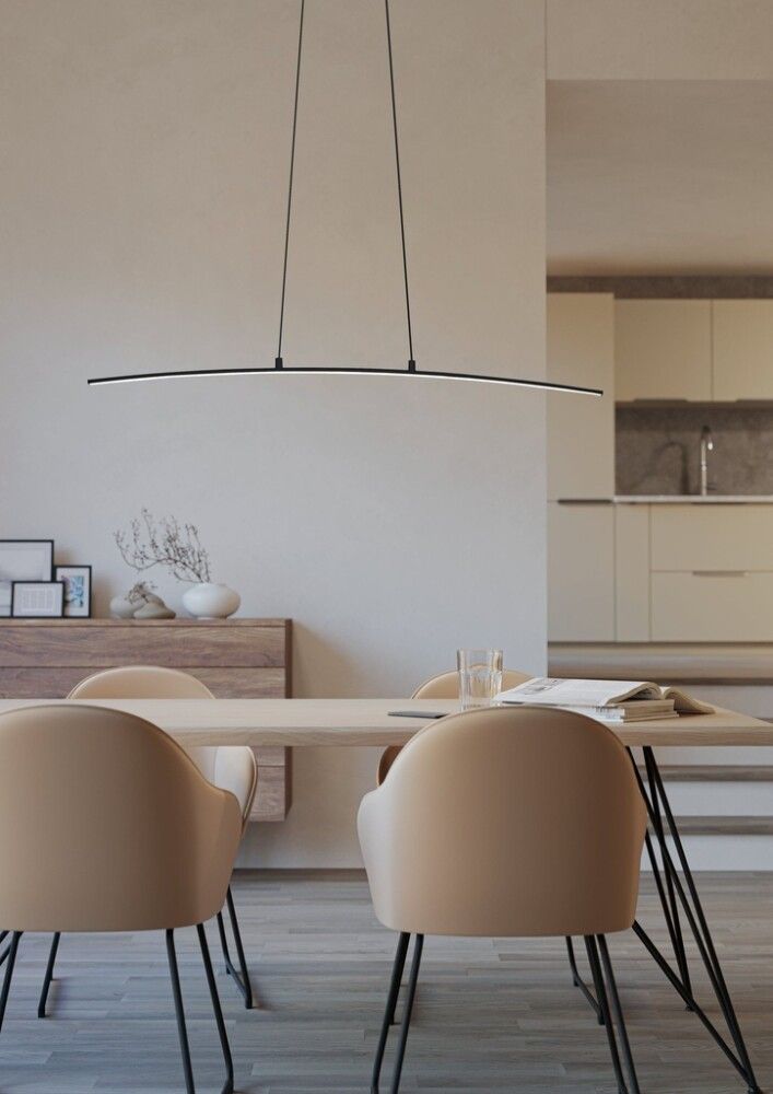 Led borðstofuljós 14W Lasana frá Eglo, 96,5 cm, svart