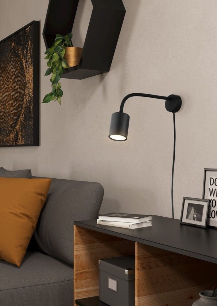 Veggljós Portello, 3,3W, GU10 frá Eglo, svart