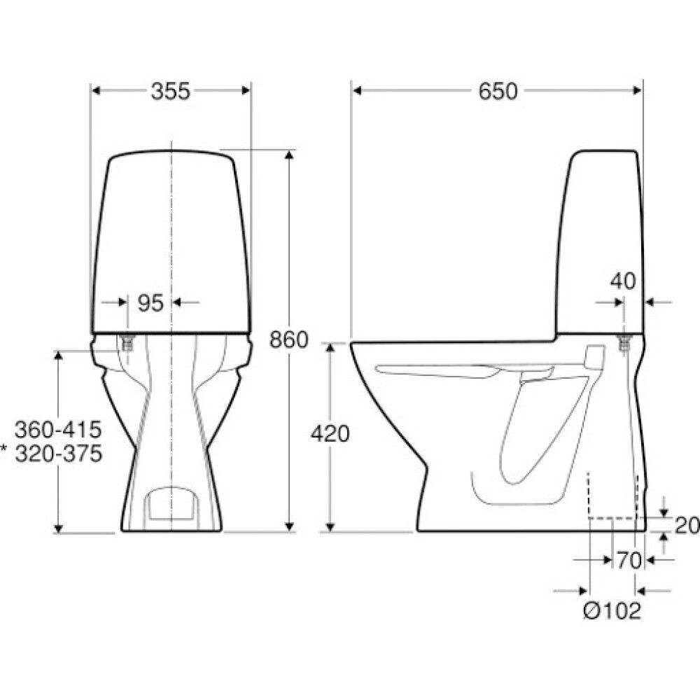 Salerni S-lás Ifö Sign 6860 án setu