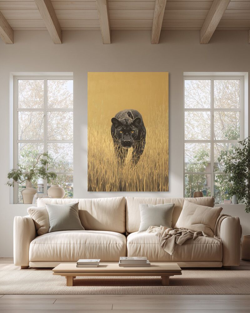 Hljóðvistarmynd pardusdýr 1220x1800x20 mm InEx