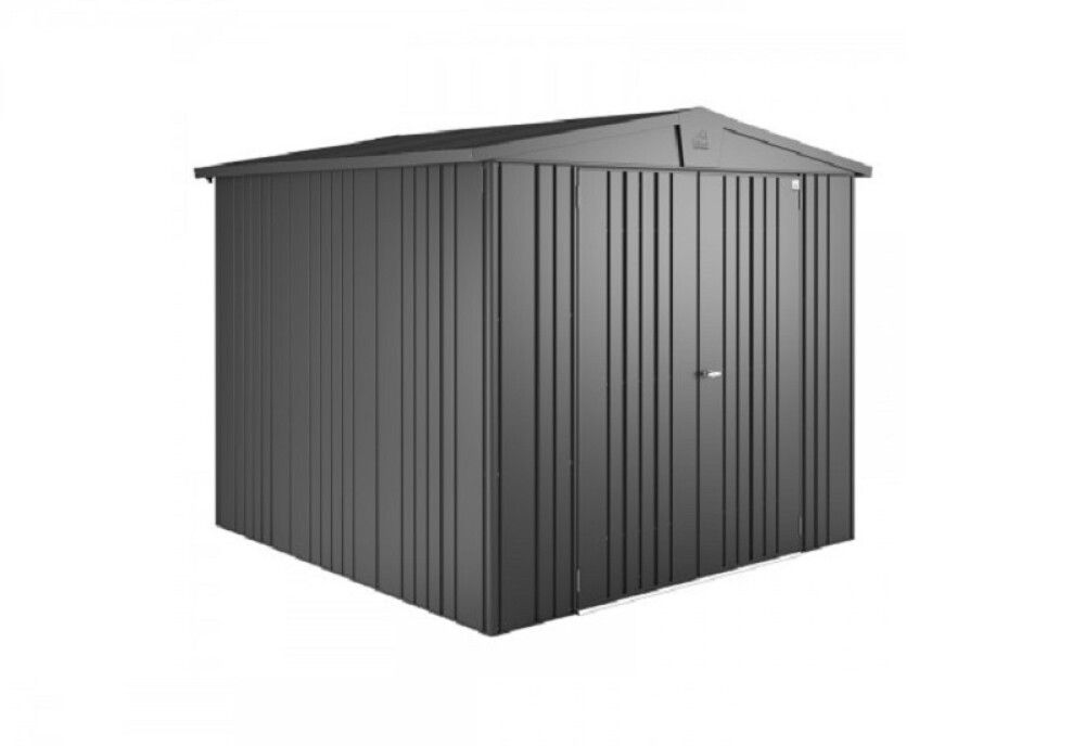 Geymsluskúr 4,93m² Europa 4 dökkgrár tvöföld hurð