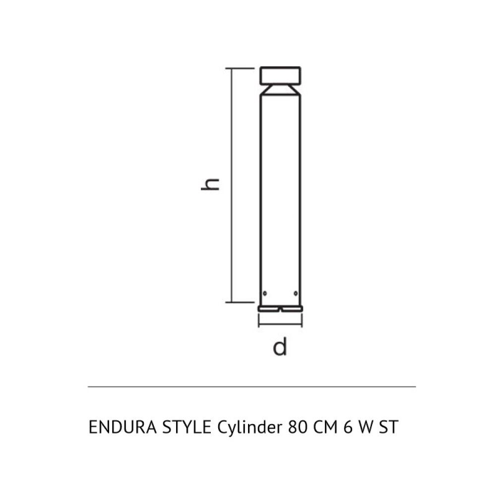 Garðljós LED 6W Endura Style Cylinder 80cm