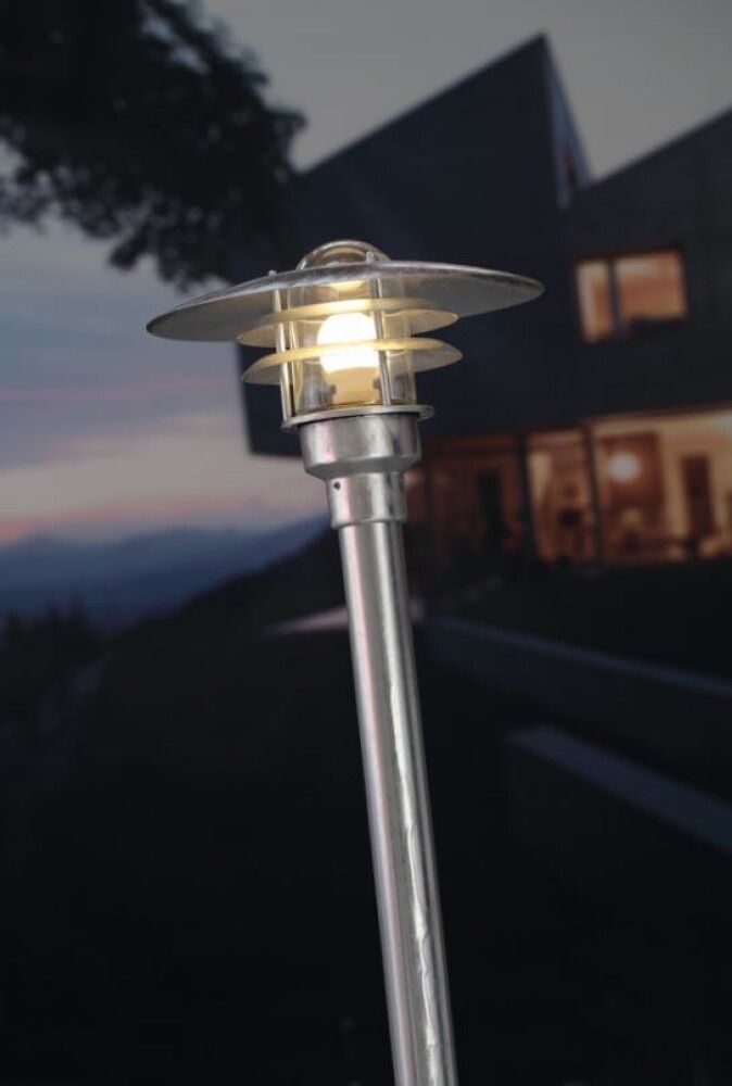 Garðljós E27 Ø32x116 cm Lønstrup galvaniserað 