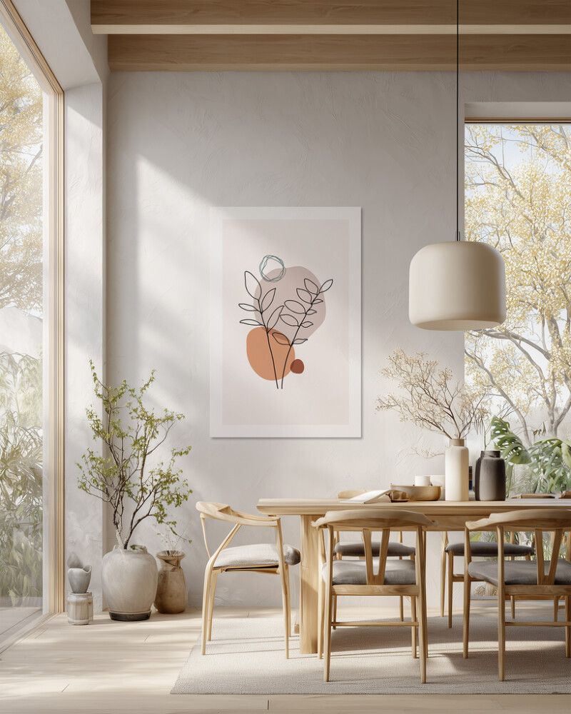 Hljóðvistarmynd abstrakt blóm 800x1220x20 mm InEx