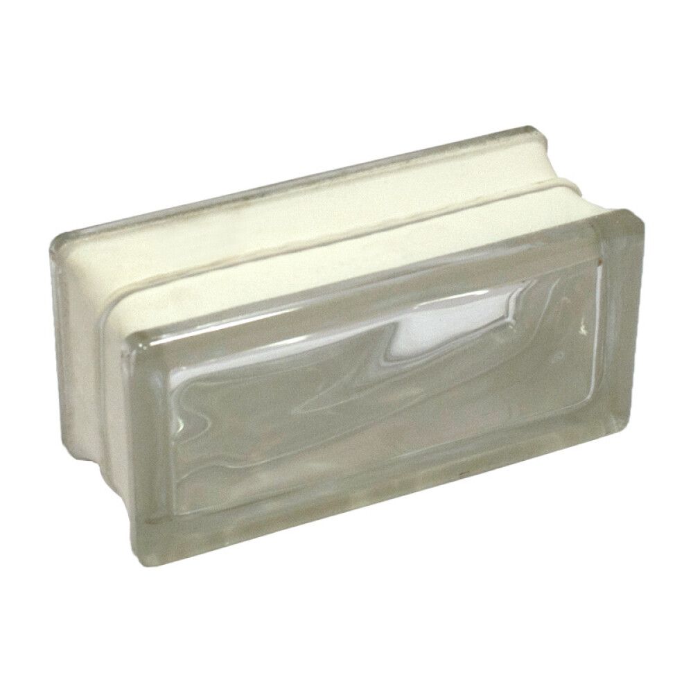 Hleðslugler glært 19x9x8 cm bylgjótt