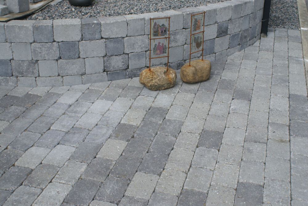 Grófur kanntsteinn 14x21x14 cm IBF grá blandað