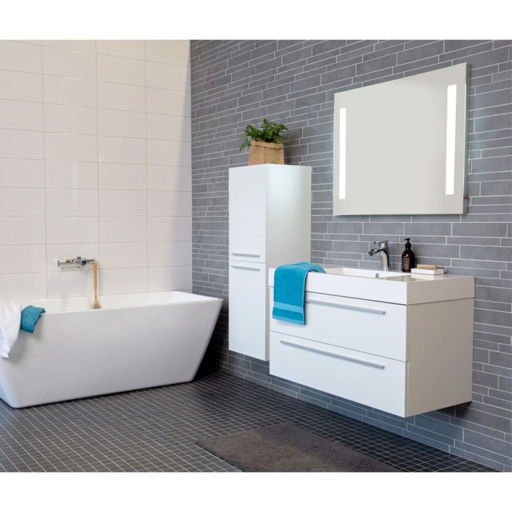 Veggfísar Rako 19,8x39,8 cm 1,6 m² hvítar