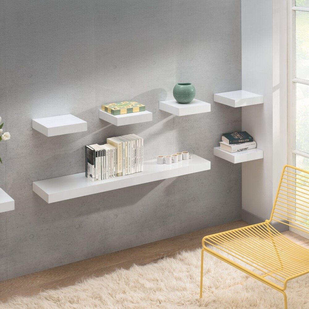 Hilla fljótandi 900x300x50mm hvít Dolle Big Boy 