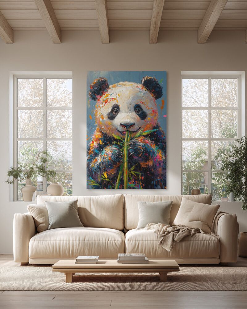 Hljóðvistarmynd pandadýr 1220x1800x20 mm InEx