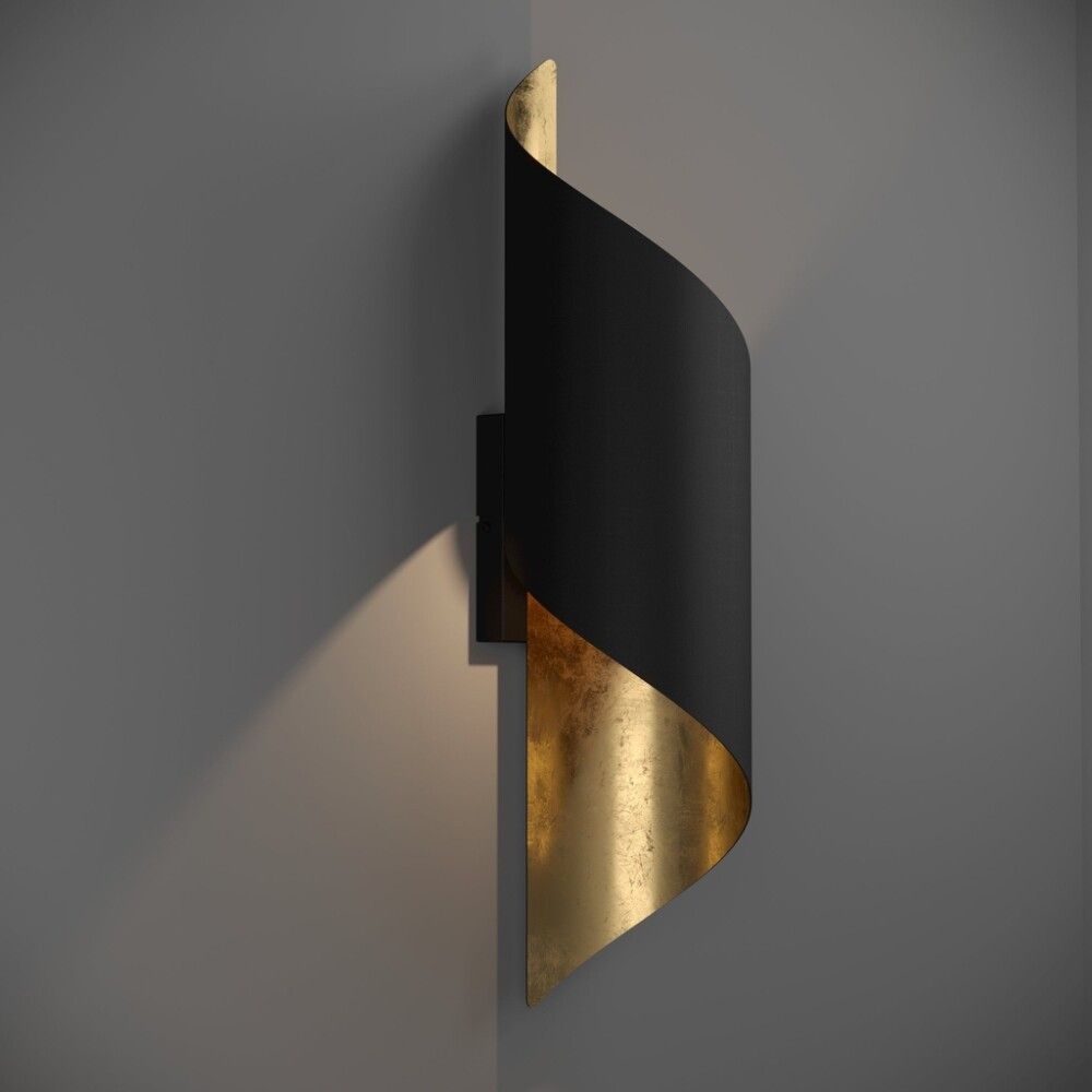 Veggljós, Jabaloyas, E27 40 W frá Eglo, hæð 63 cm, svart/gul